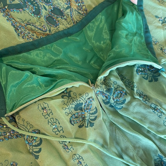 Soft Surroundings Green Long Flowing Skirt NWT - Picture 6 of 8